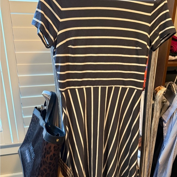 Striped Blue and White Dress - Picture 2 of 4